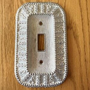 Vtg American Track & Howe 1968 Gold And White Electrical Switch Cover Plate 50T